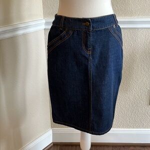 R.E.D. Valentino Denim Pencil Skirt Size 42 EUR 6 US
